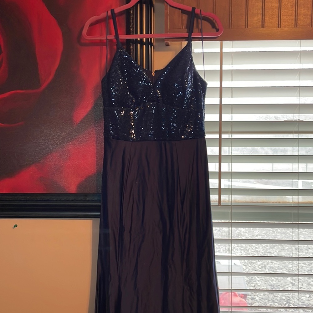 Dark blue long dress